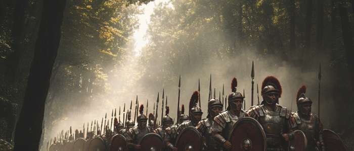 Roman_centurions_at_the_front_of_a_marching
